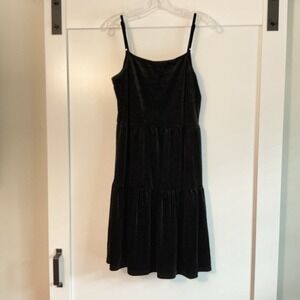 Grace Karin Black Velvet Spaghetti Strap Multi Tiered Dress New Whimsigoth Small